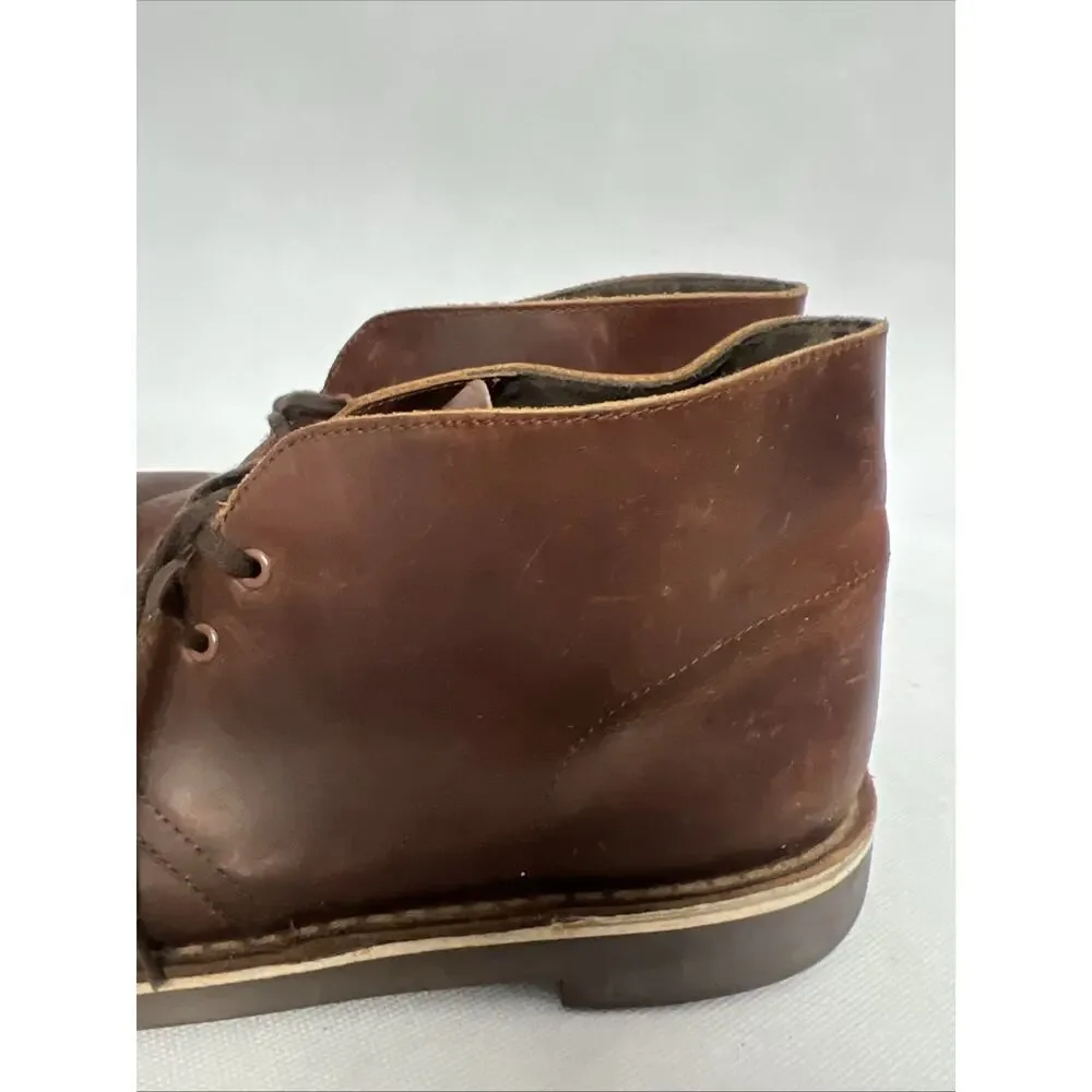 Clarks Bushacre II Desert Chukka Boots Men's Size 9M Brown Leather 15522
